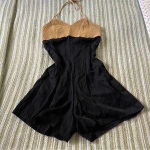 Vintage Betsy & Adam gold romper